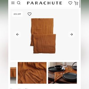 Set of two Parachute home waffle knit napkins in Sienna